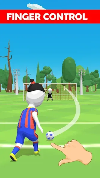 Stickman Freekick: Soccer game [МОД Меню] APK Android Screenshot 1