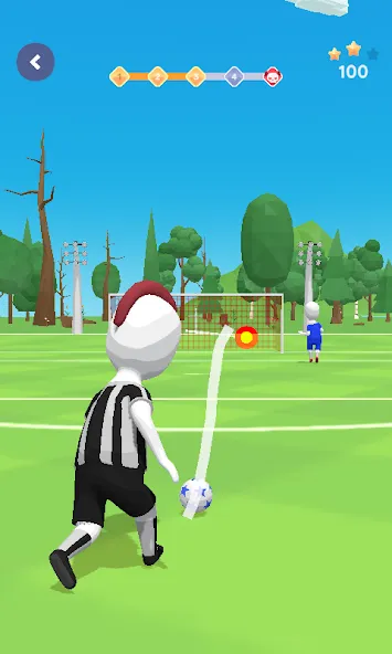 Stickman Freekick: Soccer game [МОД Меню] APK Android Screenshot 5