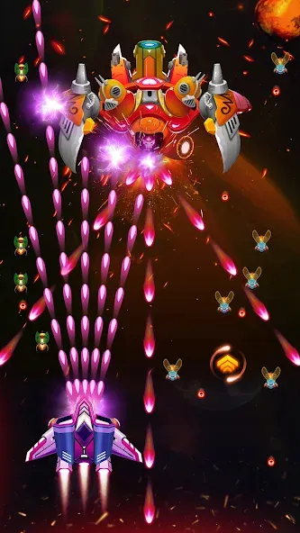 Galaxy Attack - Alien Shooter (Гэлэкси аттак) [МОД Mega Pack] APK Android Screenshot 2