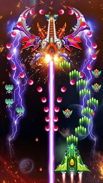 Galaxy Attack - Alien Shooter (Гэлэкси аттак) [МОД Mega Pack] APK Android Screenshot 3