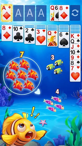 Solitaire Fish [МОД Mega Pack] APK Android Screenshot 1