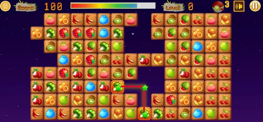 Link fruits - fruit match pair [МОД Много денег] APK Android Screenshot 5