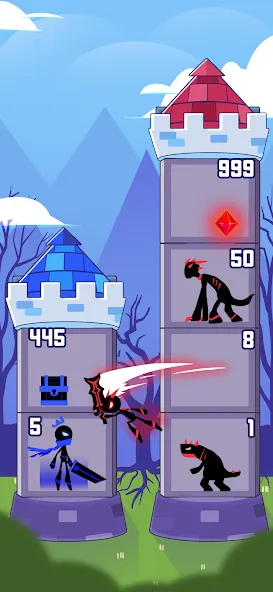 Hero Castle War: Tower Attack (Хиро Касл Вар) [МОД Меню] APK Android Screenshot 1