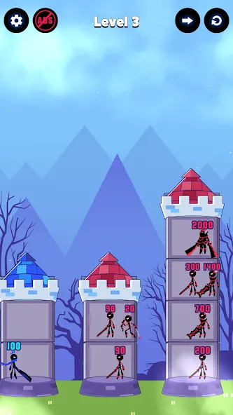 Hero Castle War: Tower Attack (Хиро Касл Вар) [МОД Меню] APK Android Screenshot 3