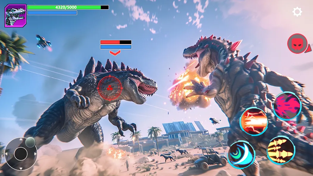 Mech War: Jurassic Dinosaur (Мех Батл) [МОД Premium] APK Android Screenshot 1