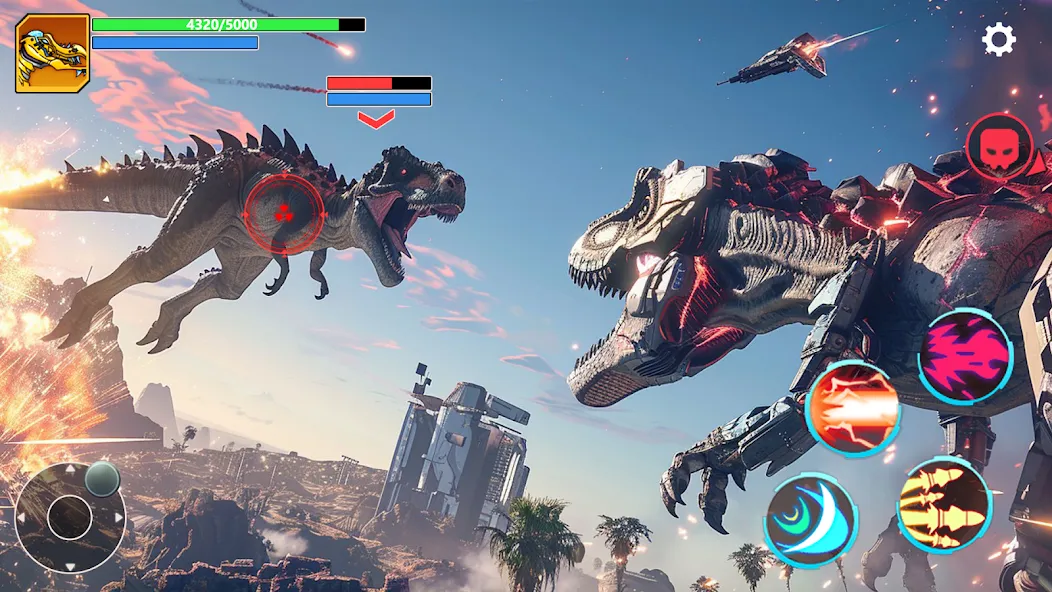 Mech War: Jurassic Dinosaur (Мех Батл) [МОД Premium] APK Android Screenshot 2