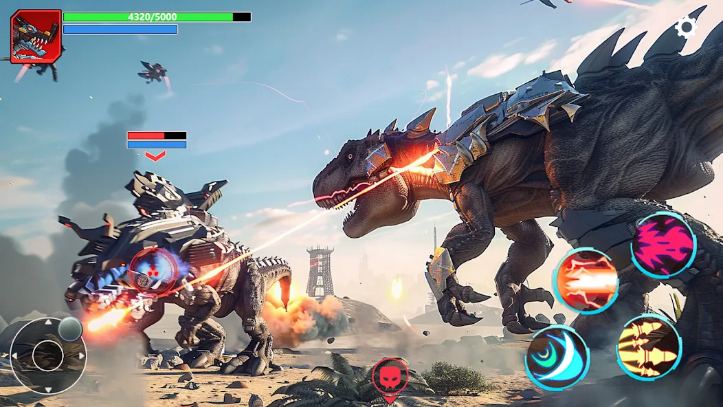 Mech War: Jurassic Dinosaur (Мех Батл) [МОД Premium] APK Android Screenshot 3
