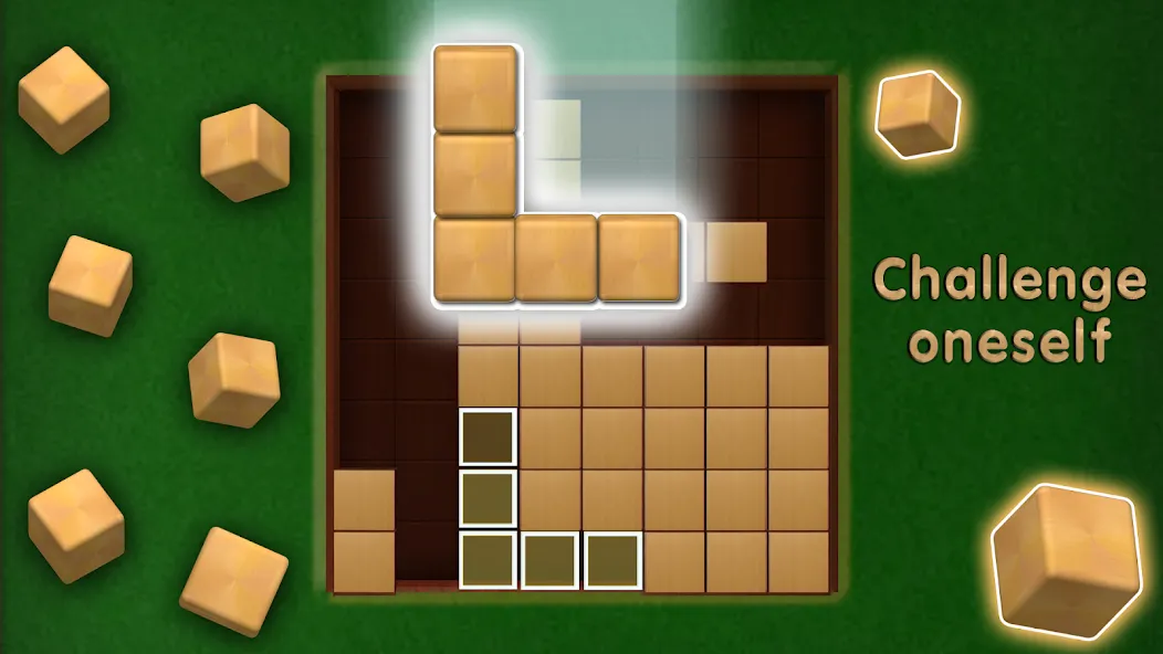 Wooden Cube Block Puzzle (Деревянный кубик головоломка) [МОД Unlocked] APK Android Screenshot 3