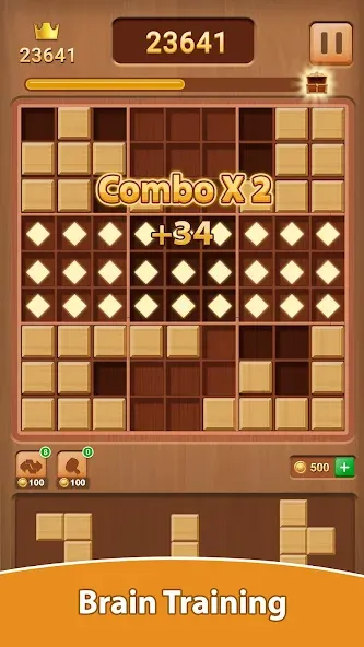 Wood Block Puzzle (Вуд Блок Пазл) [МОД Все открыто] APK Android Screenshot 2