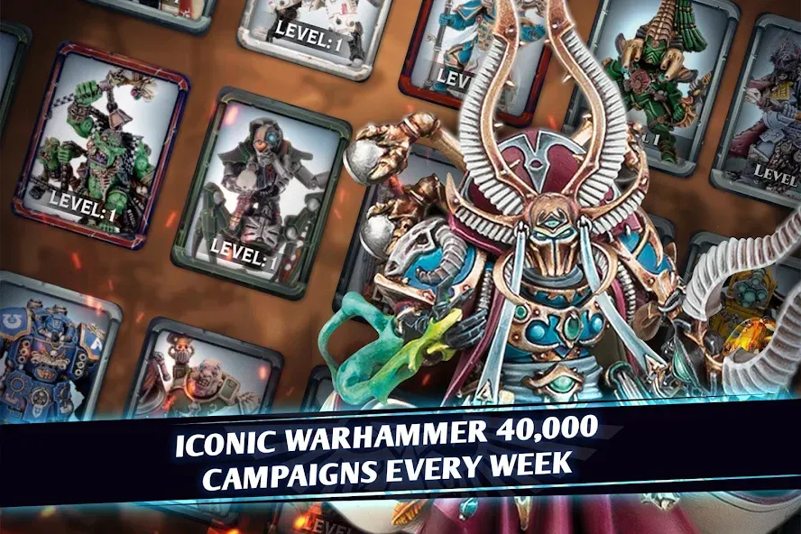 Warhammer Combat Cards - 40K (Вархаммер Комбат Кардс) [МОД Бесконечные монеты] APK Android Screenshot 2