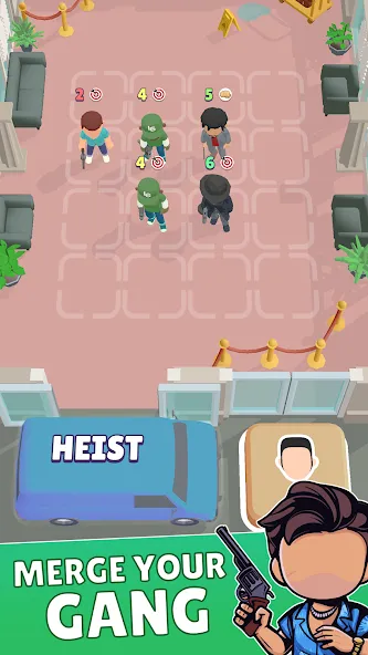 Merge Gangster Heist vs Police (Мердж Гангстер Хейст) [МОД Unlocked] APK Android Screenshot 1