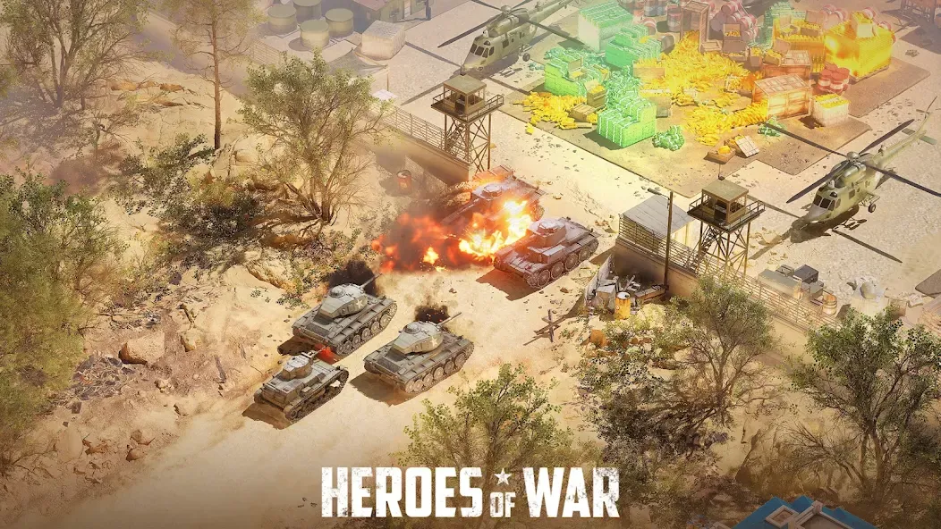 Heroes of War: Idle army game (Герои войны) [МОД Много денег] APK Android Screenshot 2