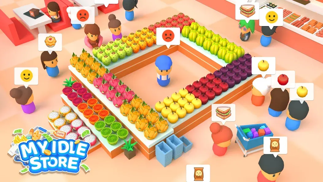 My Idle Supermarket Simulator (Мой Айдл Стор) [МОД Все открыто] APK Android Screenshot 1