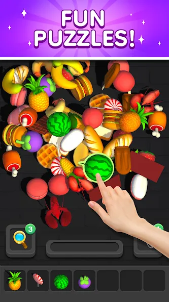 Match 3D - Tile Triple Puzzle (Матч 3Д) [МОД Бесконечные монеты] APK Android Screenshot 2
