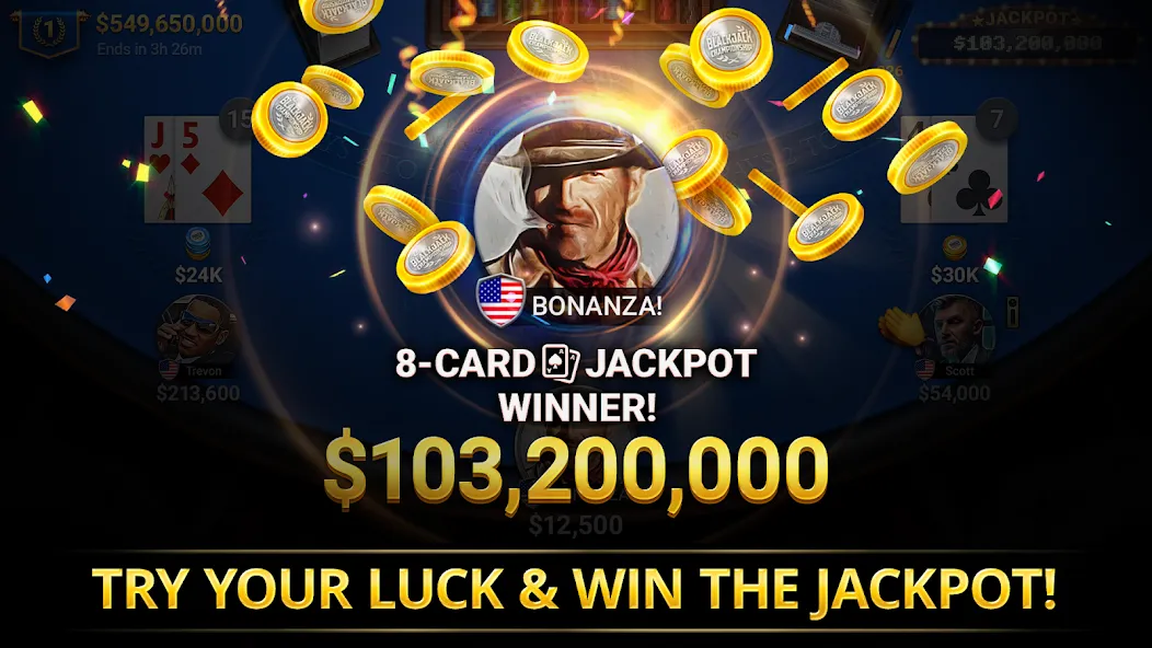 Blackjack Championship (Блэкджек Чемпионат) [МОД Все открыто] APK Android Screenshot 4