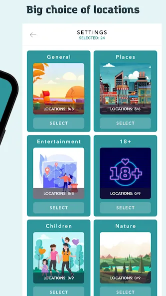 SpyFall - game for the party [МОД Unlocked] APK Android Screenshot 2