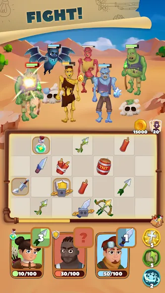 Merge Battles: Puzzle Combat (Мердж Баттлс) [МОД Бесконечные монеты] APK Android Screenshot 2
