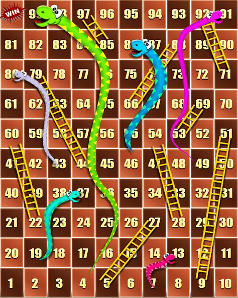 Snake and ladder (Змеи и лестницы) [МОД Много денег] APK Android Screenshot 1