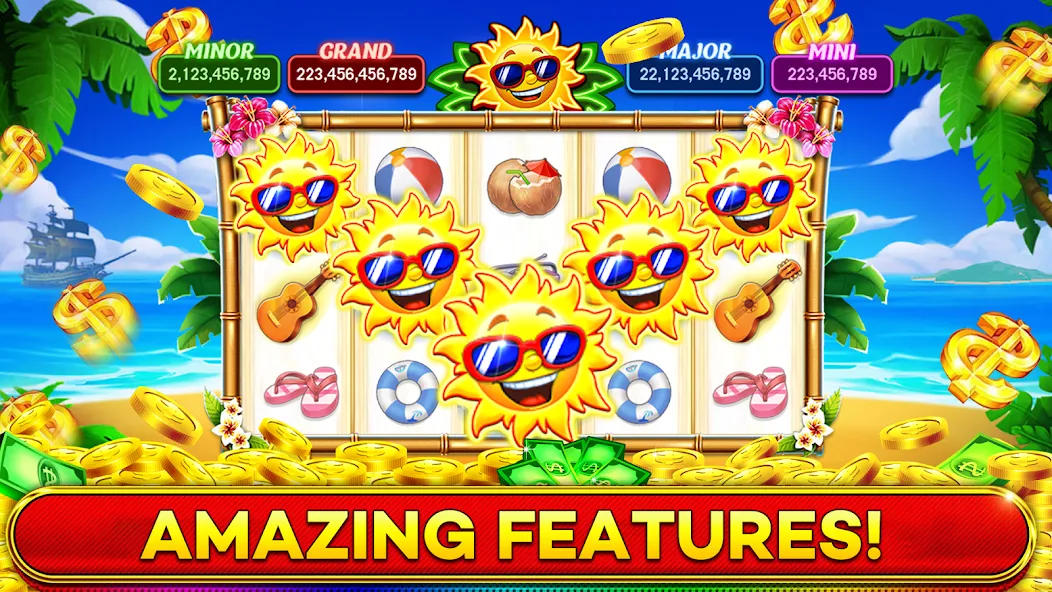 Jackpot Boom Casino Slot Games (Джекпот Бум Казино Игры на Слотмашинах) [МОД Много денег] APK Android Screenshot 4