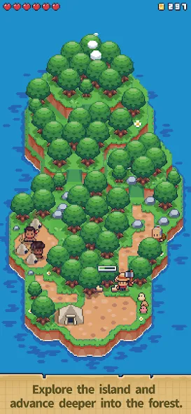 Tiny  Island Survival [МОД Все открыто] APK Android Screenshot 2