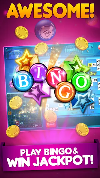 Bingo 90 Live : Vegas Slots (Бинго 90 Лайв) [МОД Много денег] APK Android Screenshot 3