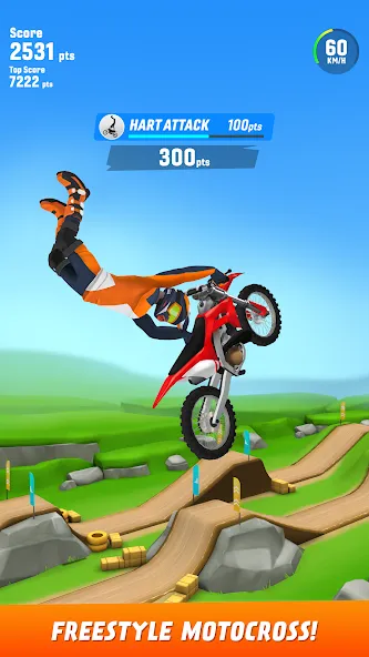 Max Air Motocross (Макс Эйр Мотокросс) [МОД Unlocked] APK Android Screenshot 1