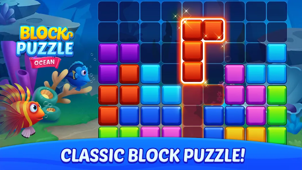 Block Puzzle Ocean [МОД Mega Pack] APK Android Screenshot 1