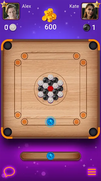 Carrom Lure - Disc pool game (Карром Лур) [МОД Меню] APK Android Screenshot 1