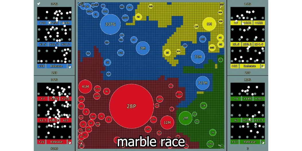 Marble Race and Territory War (Марбл Рейс и Территориальная Война) [МОД Все открыто] APK Android Screenshot 1
