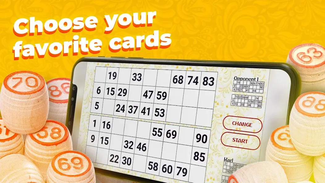 Russian Loto - 90 Ball Bingo [МОД Mega Pack] APK Android Screenshot 1