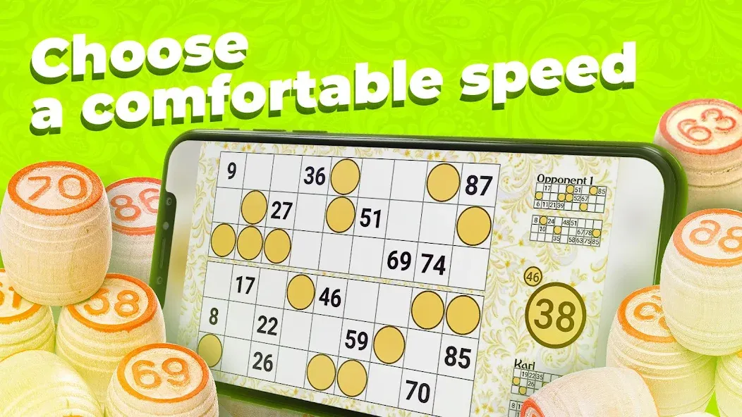 Russian Loto - 90 Ball Bingo [МОД Mega Pack] APK Android Screenshot 2