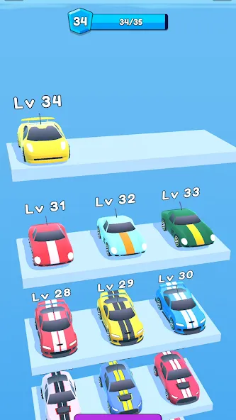 Merge Car Run - Evolution Race (Мердж Кар Ран) [МОД Много денег] APK Android Screenshot 2