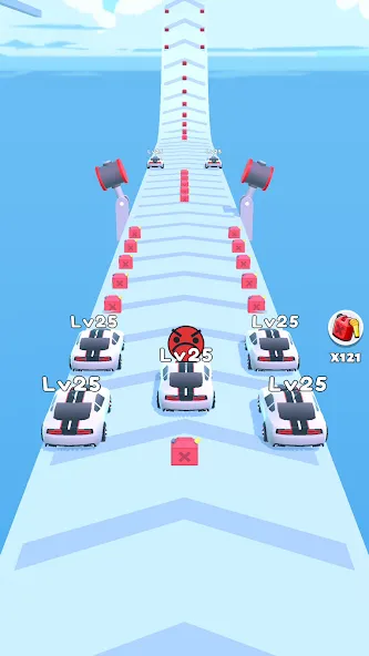 Merge Car Run - Evolution Race (Мердж Кар Ран) [МОД Много денег] APK Android Screenshot 3