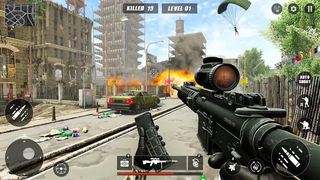 Code of Sniper 3D Gun Shooting [МОД Unlocked] APK Android Screenshot 2
