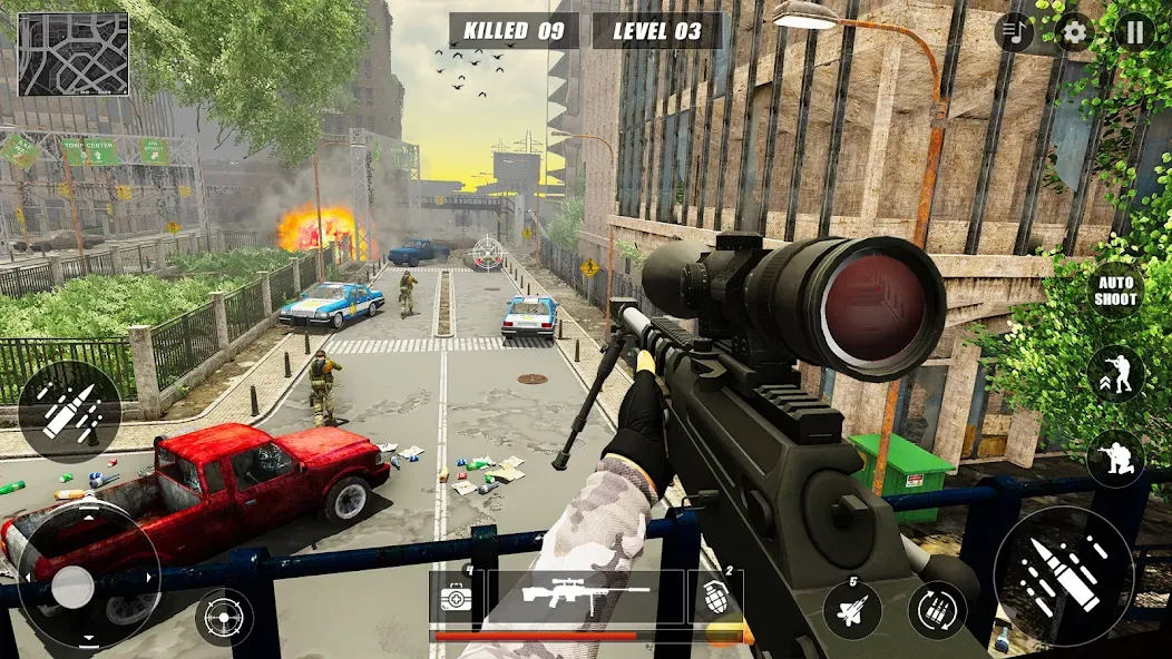 Code of Sniper 3D Gun Shooting [МОД Unlocked] APK Android Screenshot 4