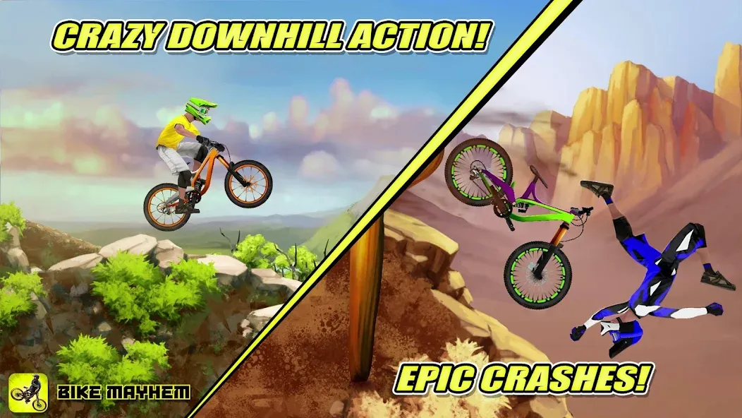 Bike Mayhem Free (Байк Мейхем Фри) [МОД Mega Pack] APK Android Screenshot 1