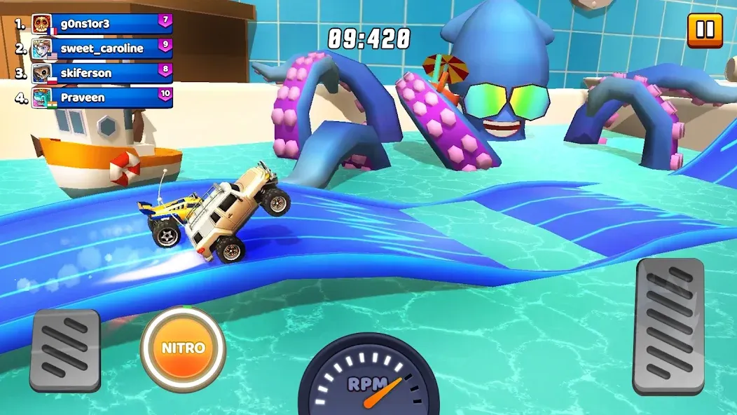Nitro Jump - Car Racing (Нитро Джамп Рейсинг) [МОД Unlocked] APK Android Screenshot 2