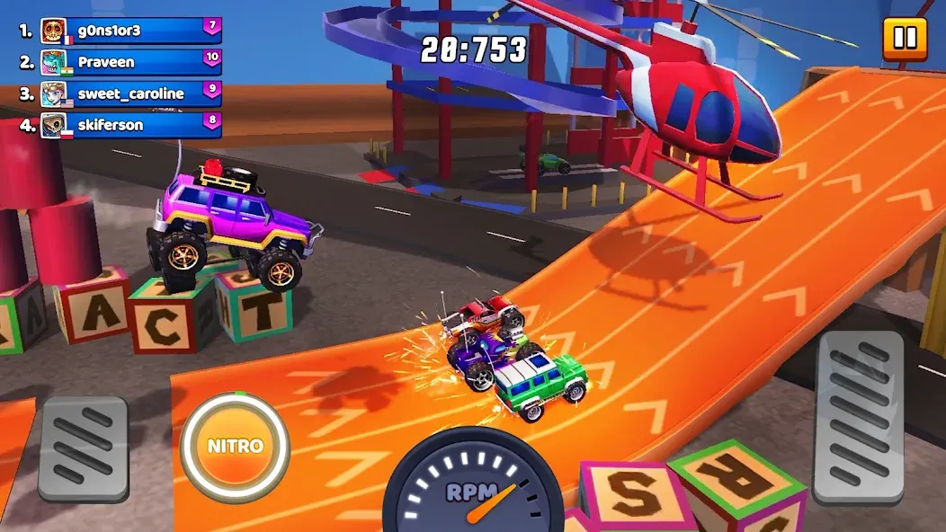 Nitro Jump - Car Racing (Нитро Джамп Рейсинг) [МОД Unlocked] APK Android Screenshot 3