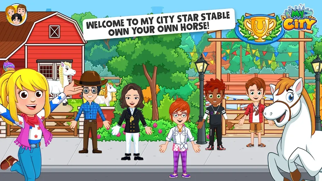My City: Star Horse Stable (Мой город) [МОД Mega Pack] APK Android Screenshot 1