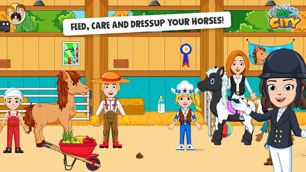 My City: Star Horse Stable (Мой город) [МОД Mega Pack] APK Android Screenshot 2