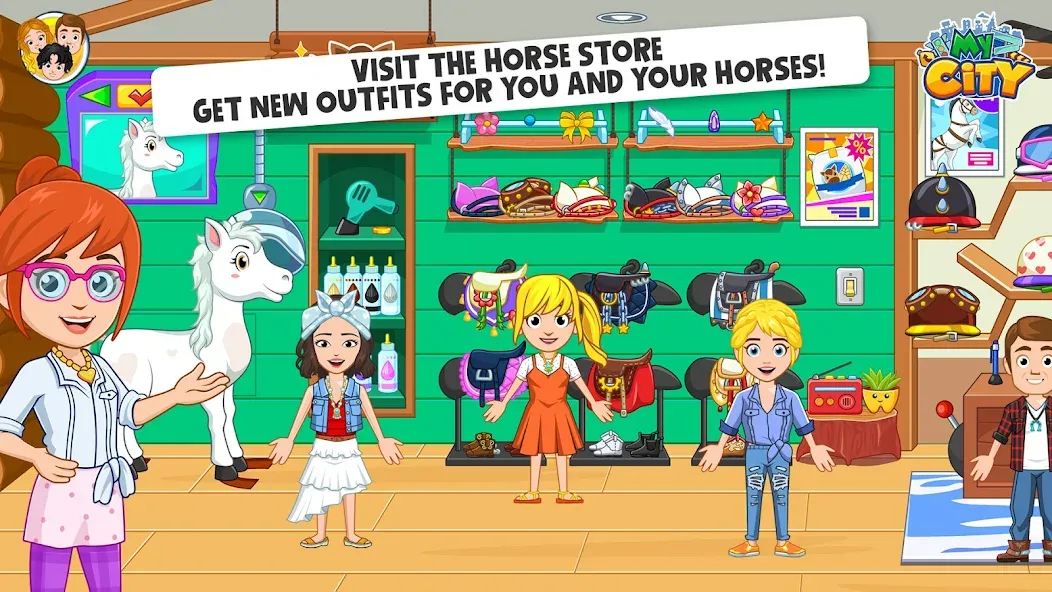 My City: Star Horse Stable (Мой город) [МОД Mega Pack] APK Android Screenshot 5