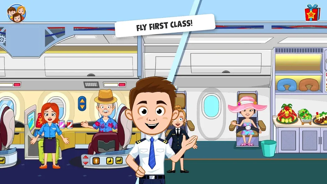 My Town Airport games for kids (Май Таун) [МОД Mega Pack] APK Android Screenshot 2