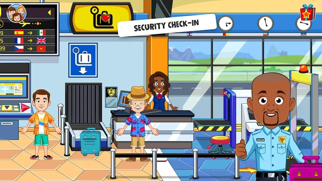 My Town Airport games for kids (Май Таун) [МОД Mega Pack] APK Android Screenshot 3