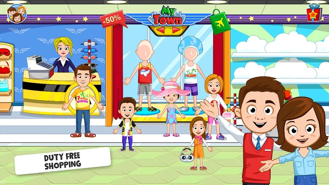 My Town Airport games for kids (Май Таун) [МОД Mega Pack] APK Android Screenshot 4