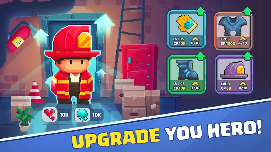 Firefighter: pixel shooter [МОД Premium] APK Android Screenshot 5