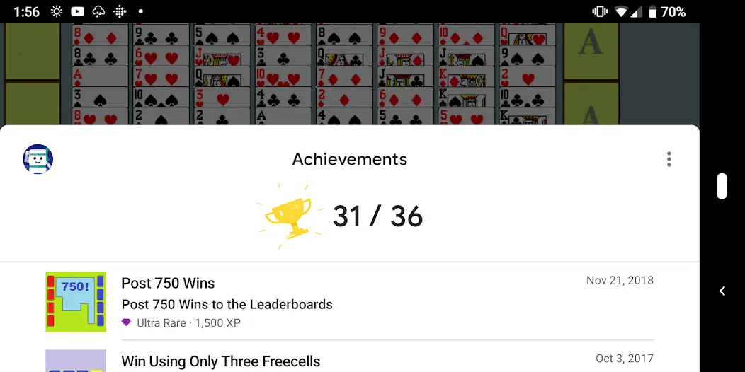 FreeCell with Leaderboards (Фрикел с таблицей лидеров) [МОД Бесконечные монеты] APK Android Screenshot 4