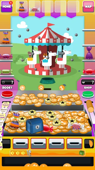 Kenjo's Journey Coin Pusher [МОД Unlocked] APK Android Screenshot 1