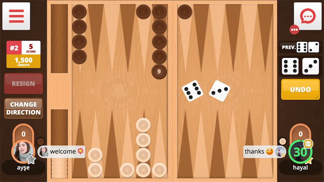 Backgammon Online (Тавла Онлайн) [МОД Много денег] APK Android Screenshot 2