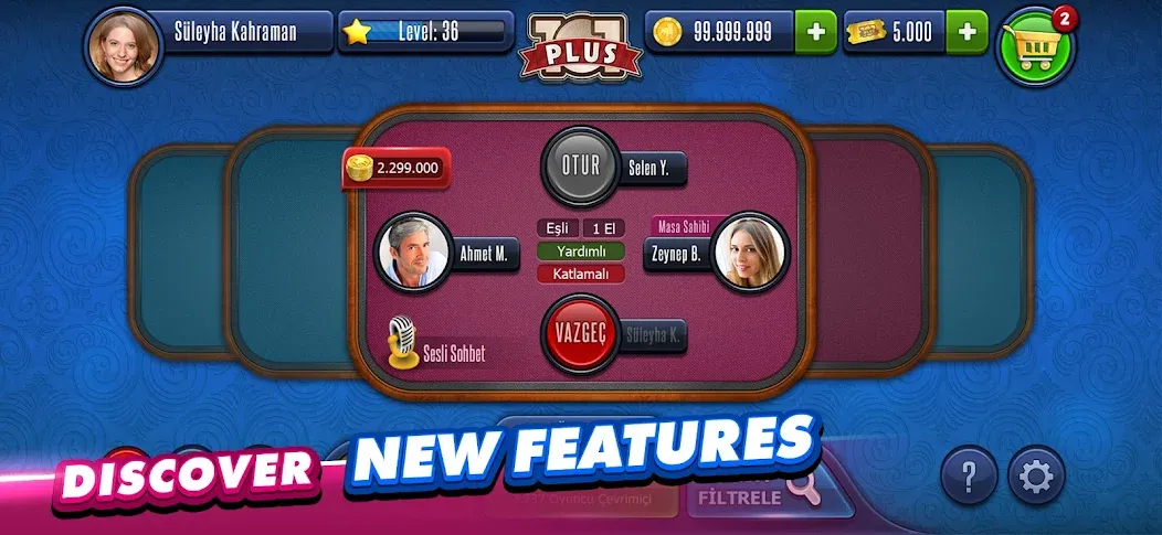 101 Okey Plus Rummy Board Game [МОД Premium] APK Android Screenshot 3