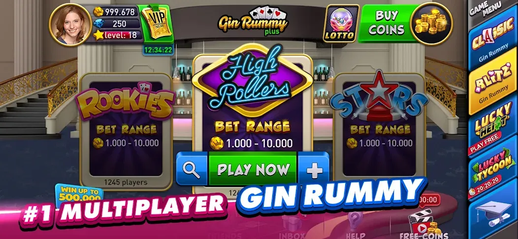 Gin Rummy Plus: Fun Card Game (Джин Рамми Плюс) [МОД Много денег] APK Android Screenshot 2